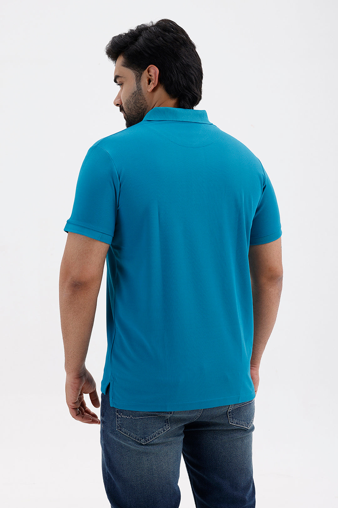 Stylish Mineral Blue Macro Polo Men's T-Shirt