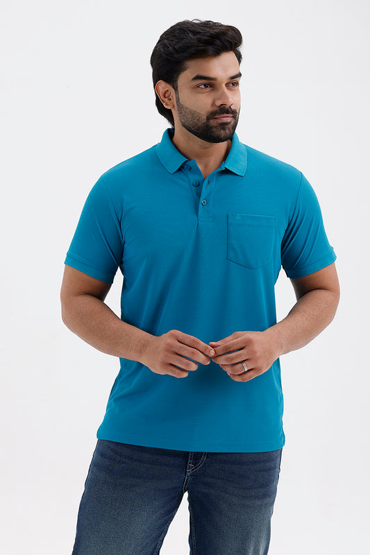 Macro Polo Mineral Blue T-Shirt for Men by Ariser