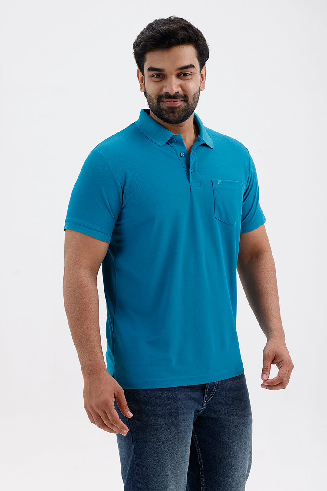Mineral Blue Polo T-Shirt for Men by Macro Polo