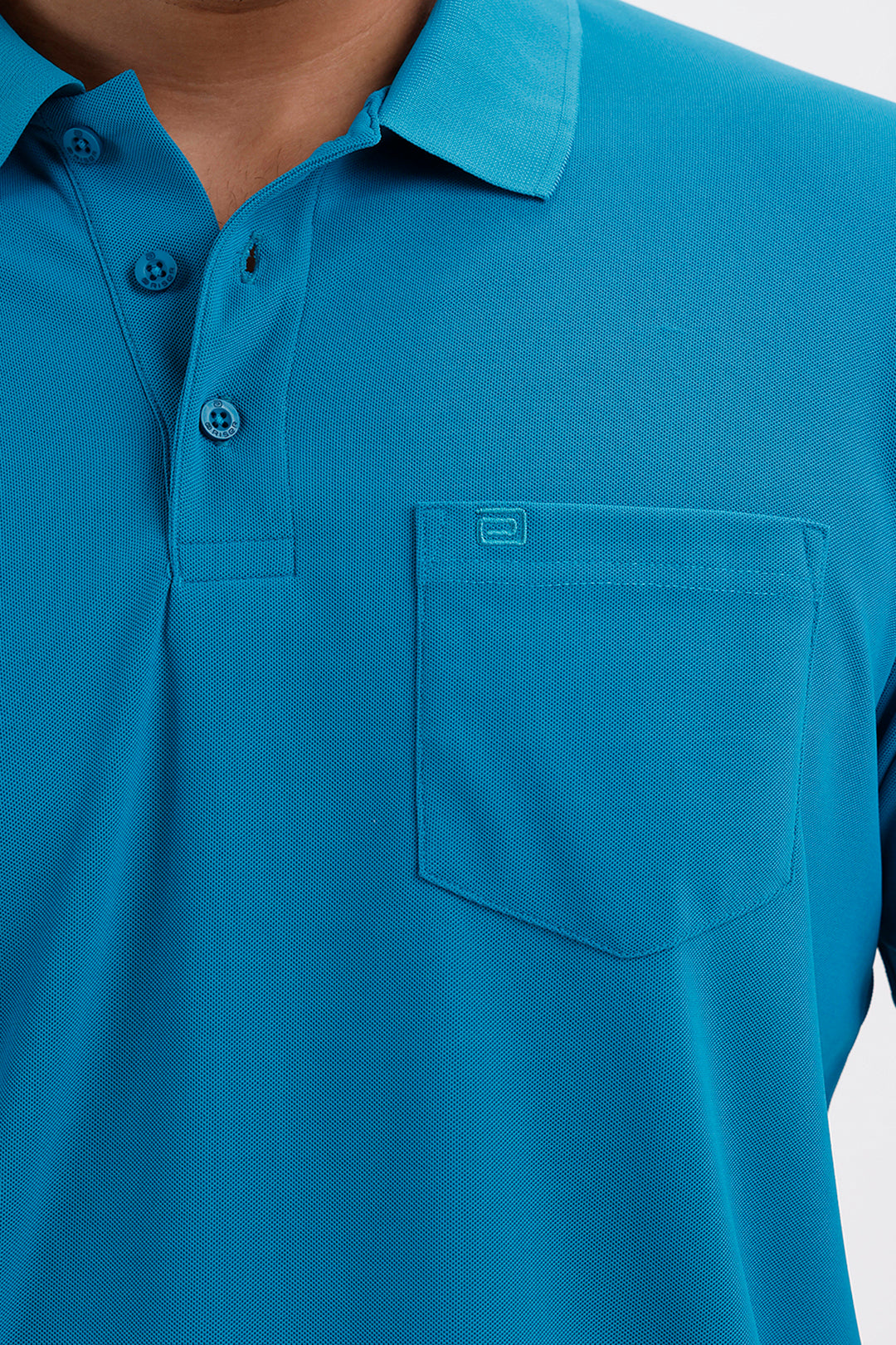 Men's Mineral Blue Macro Polo T-Shirt