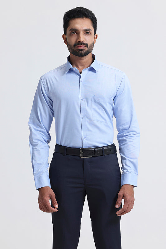 Verito light blue formal shirts for men by Ariser