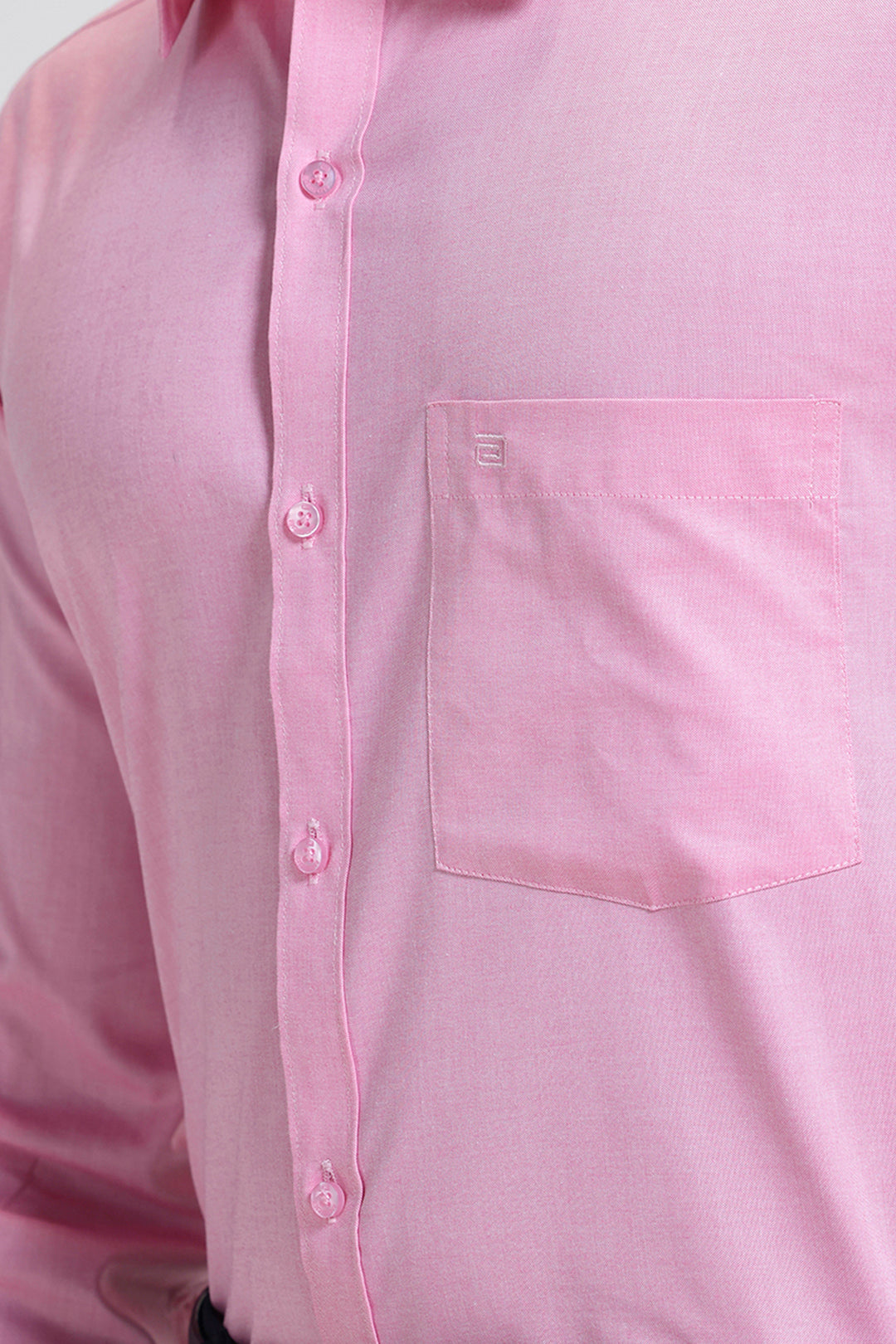 Men’s light pink full sleeve formal shirt for work