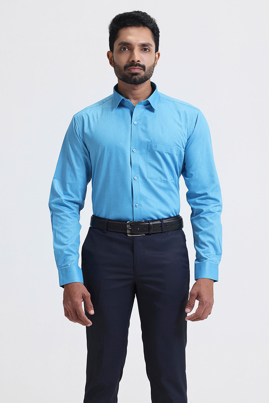 Verito electric blue formal shirts for men by Ariser