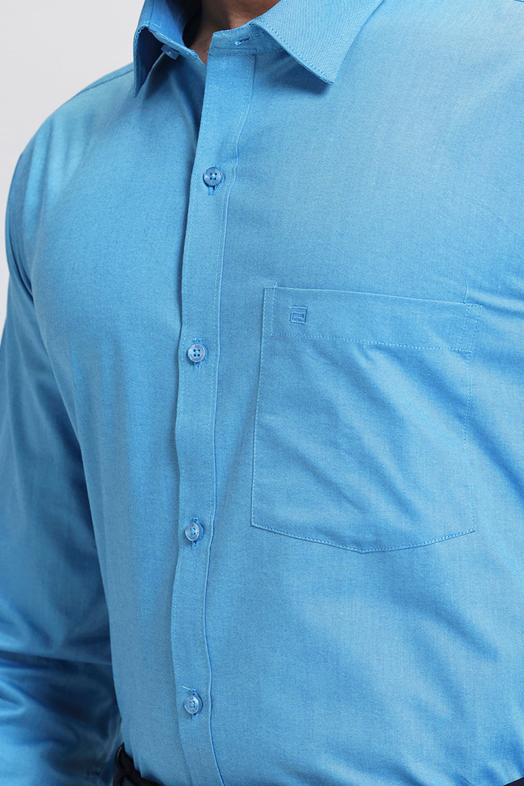 Premium electric blue office wear shirts for men