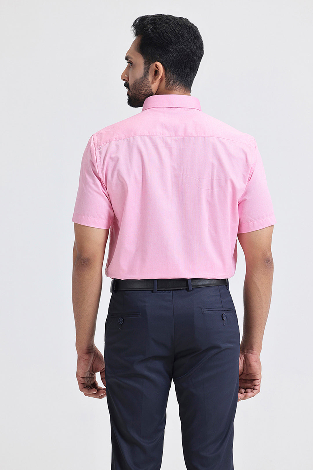 Soft cotton blend light pink shirt for men by Ariser