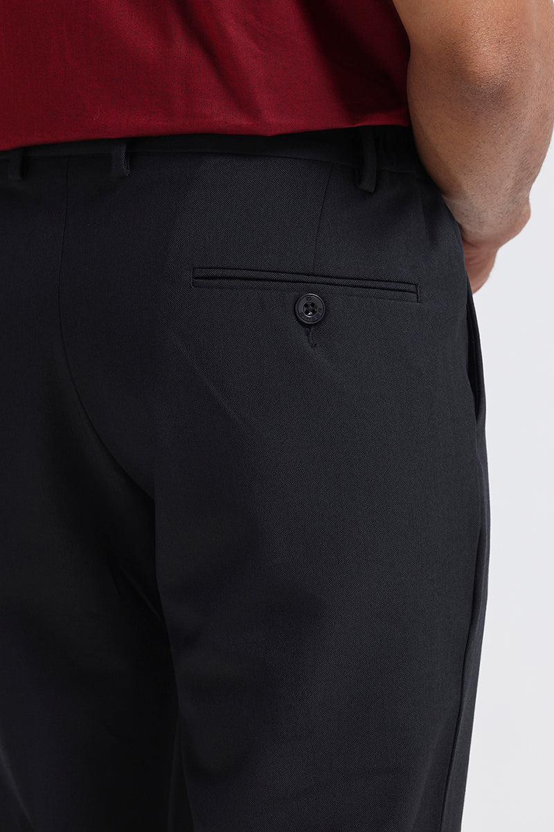 Smart-fit mens stretch trousers with belt loops