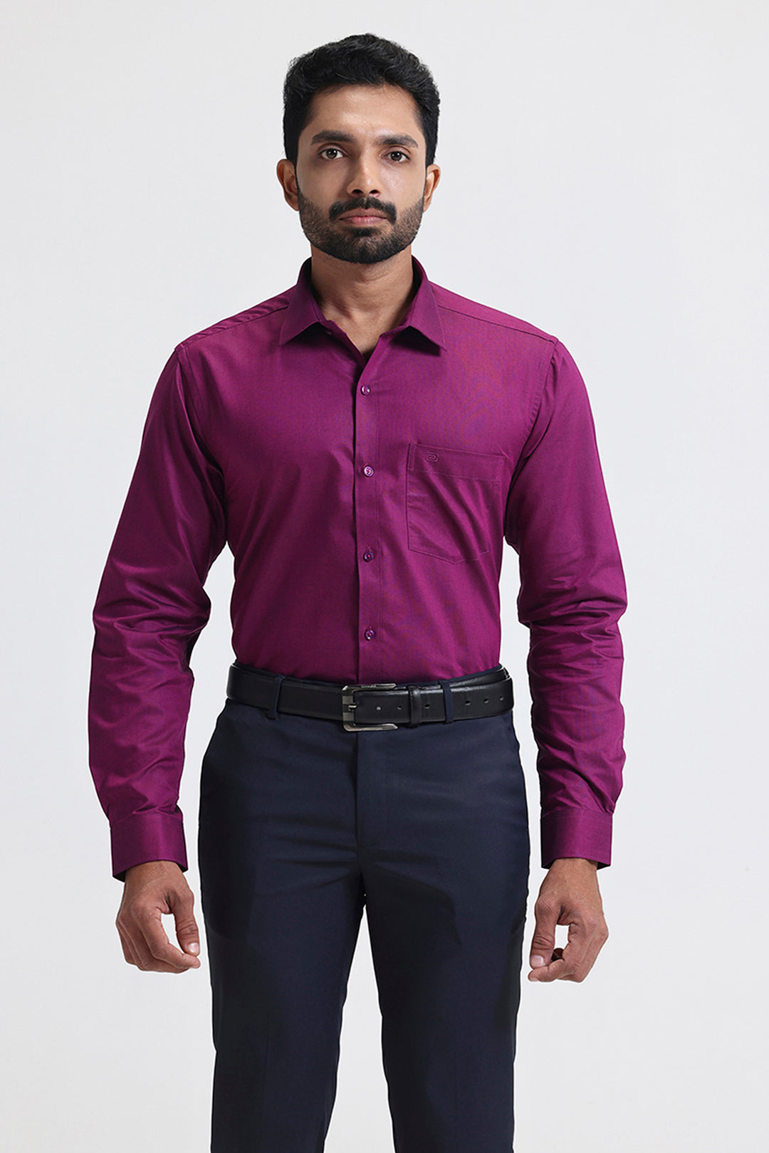 Verito rich magenta formal shirts for men by Ariser