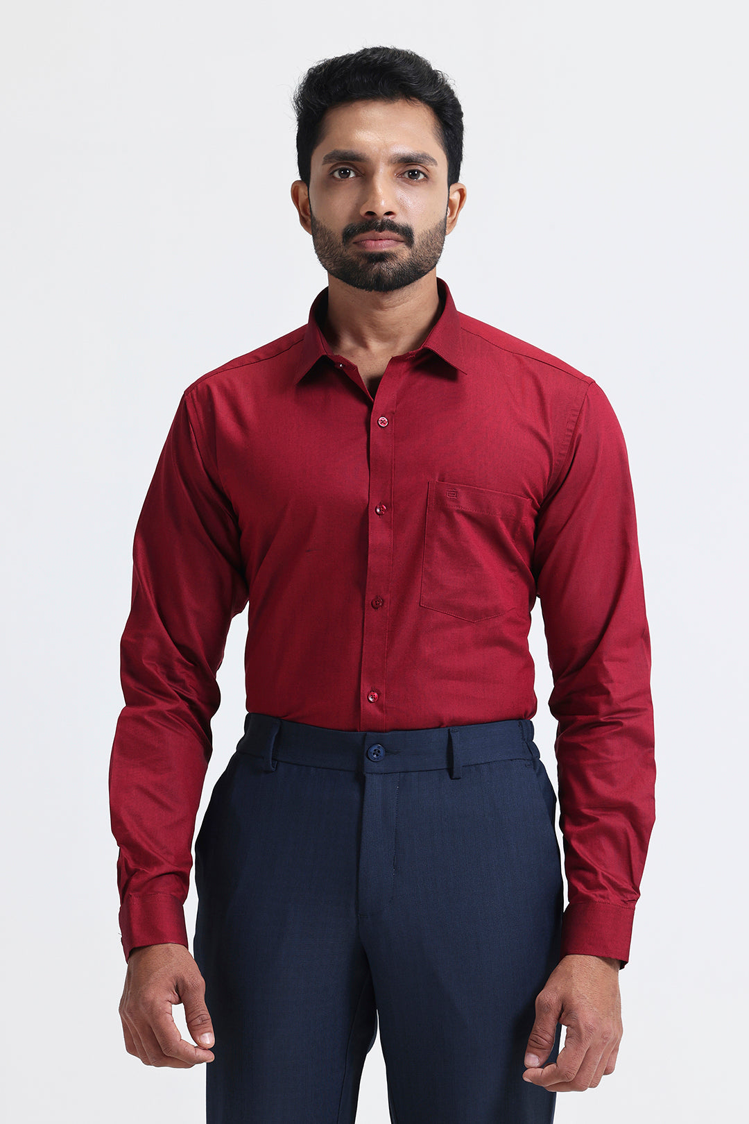 Verito deep maroon formal shirts for men by Ariser