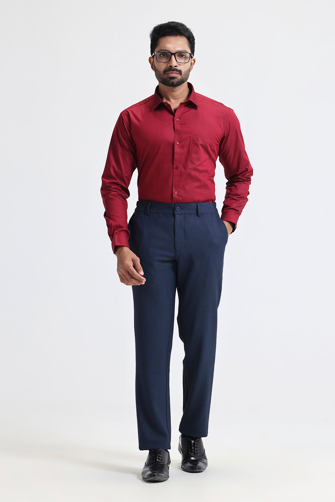 Ariser Verito deep maroon office shirts for men