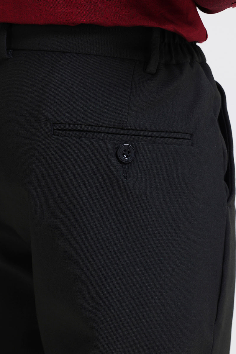 Smart-fit mens stretch trousers with belt loops