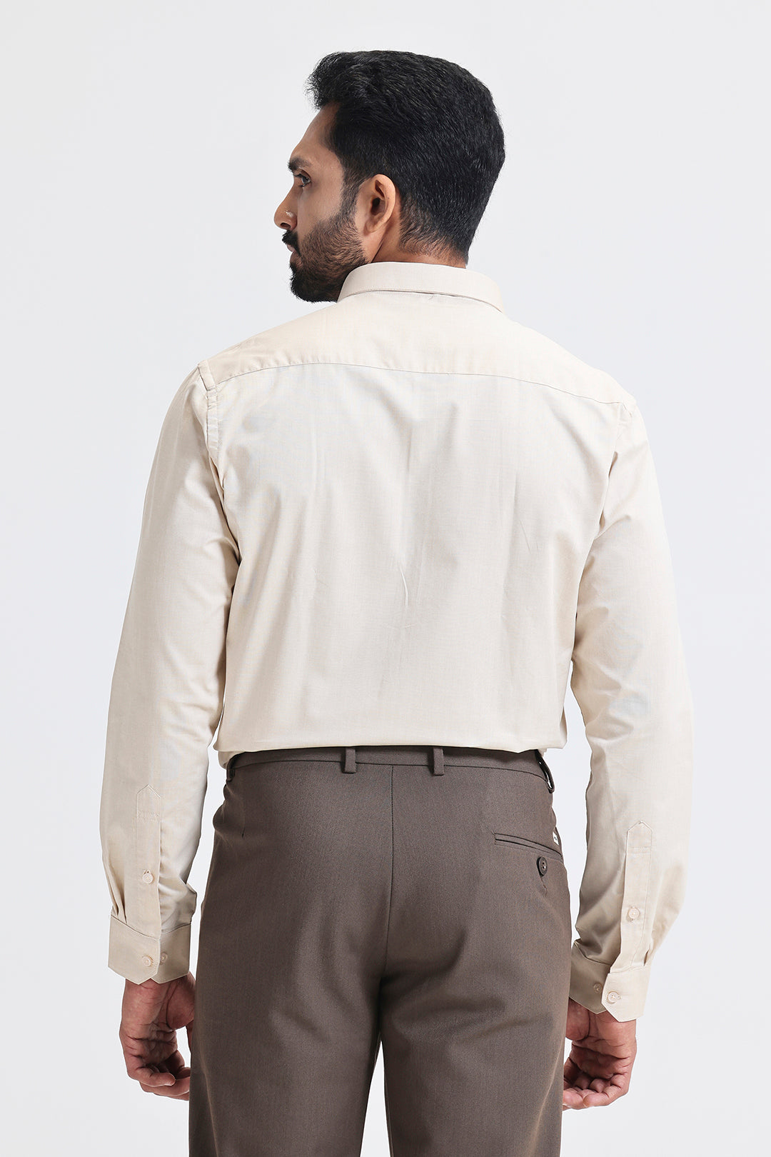 Premium cream beige formal shirt for business attire