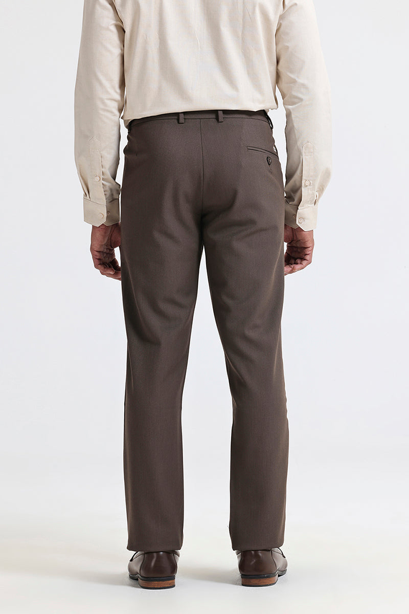Smart-fit mens stretch trousers with belt loops