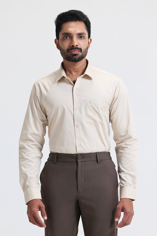 Verito cream beige formal shirts for men by Ariser