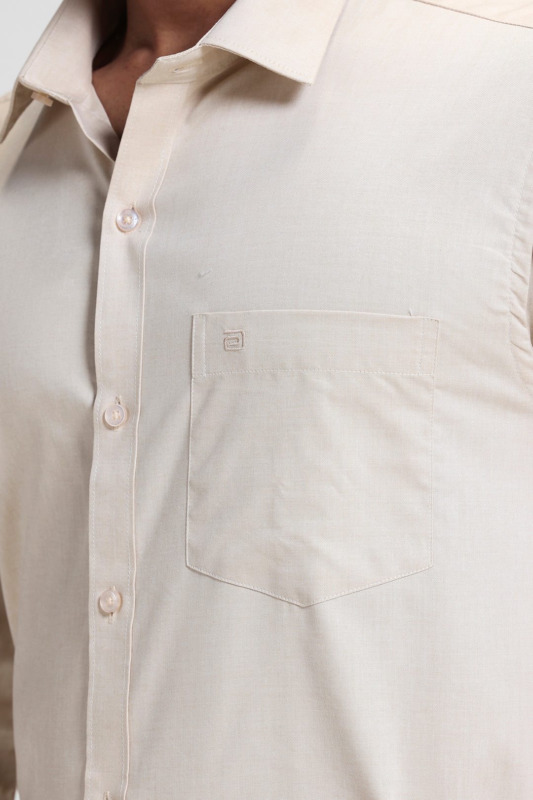 Elegant cream beige office wear shirts for men