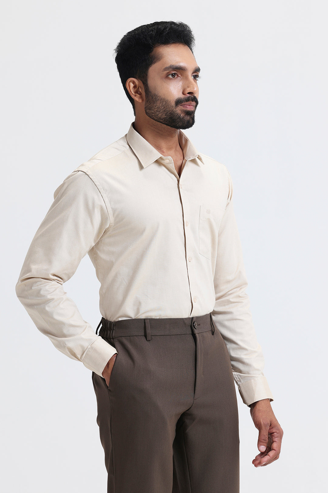 Comfortable beige cream shirts for formal occasions