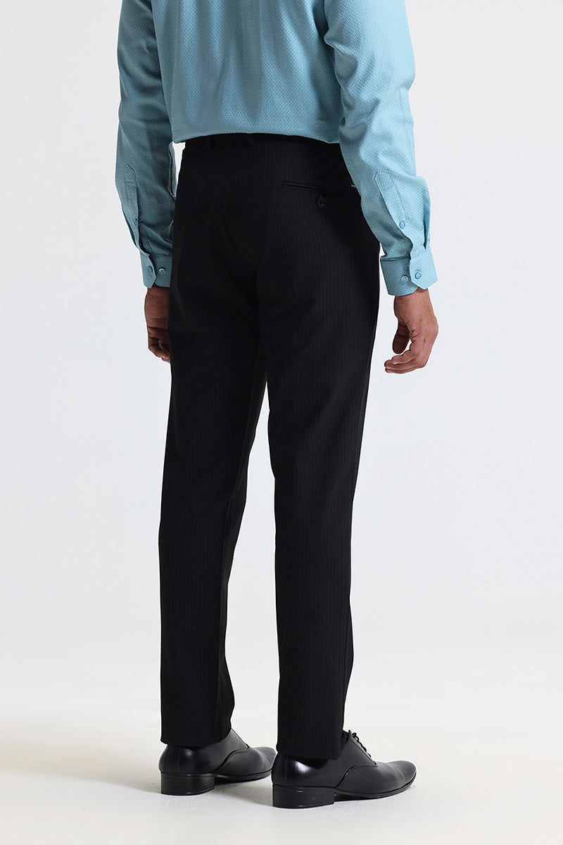 Smart-fit mens stretch trousers with belt loops