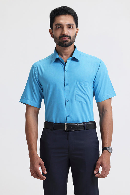 Ariser men’s electric blue cotton Rich formal shirts