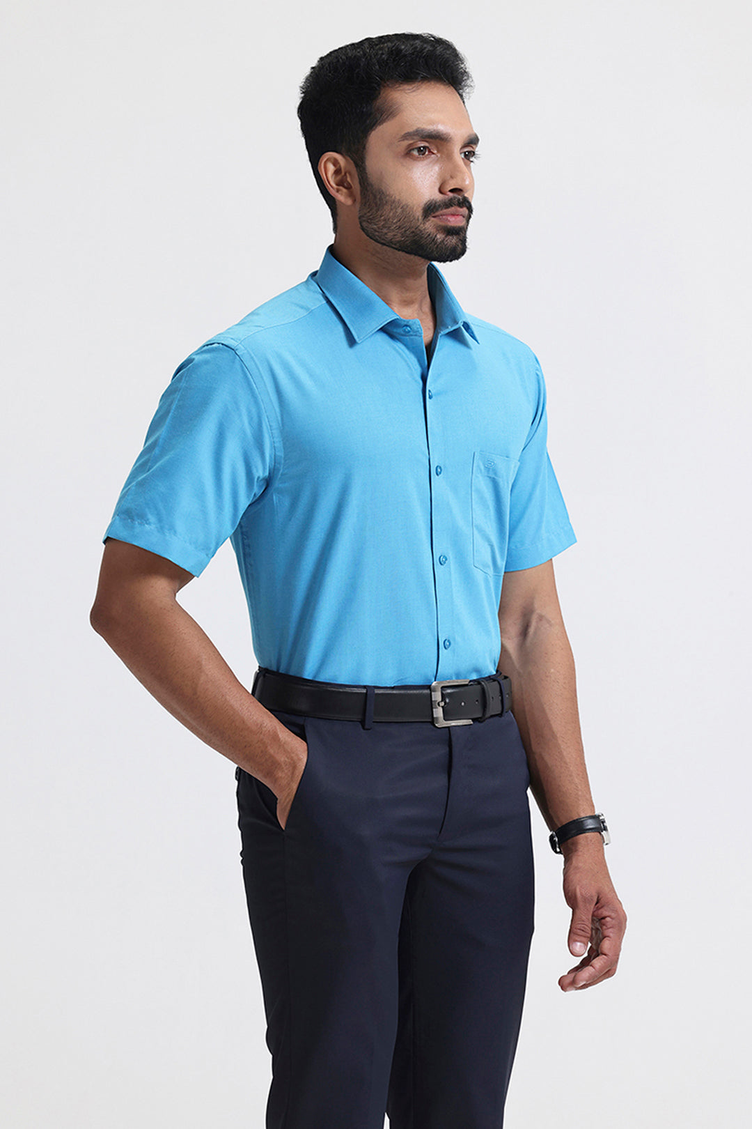 Premium quality electric blue shirts for professionals