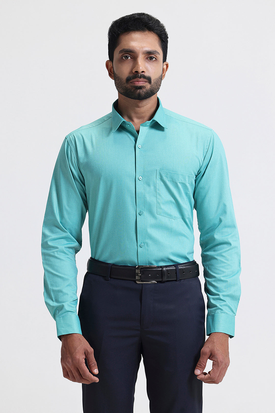 Verito aqua green formal shirts for men by Ariser