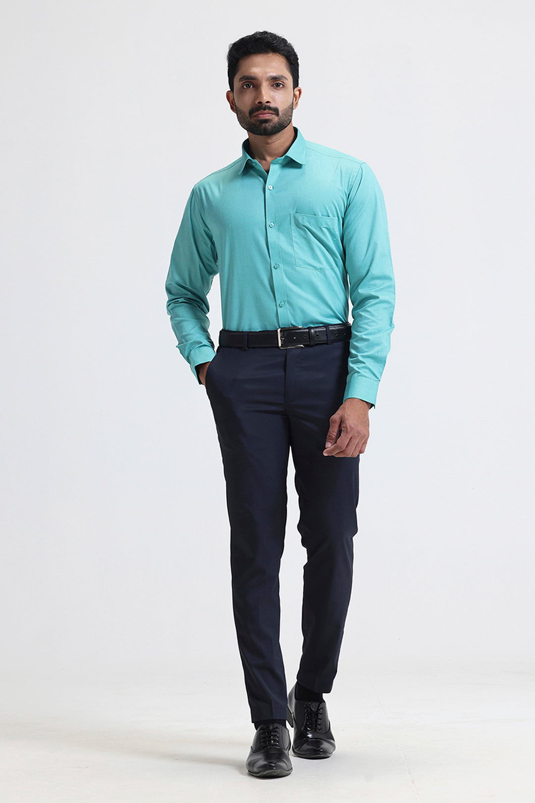 Ariser Verito aqua green dress shirts for men