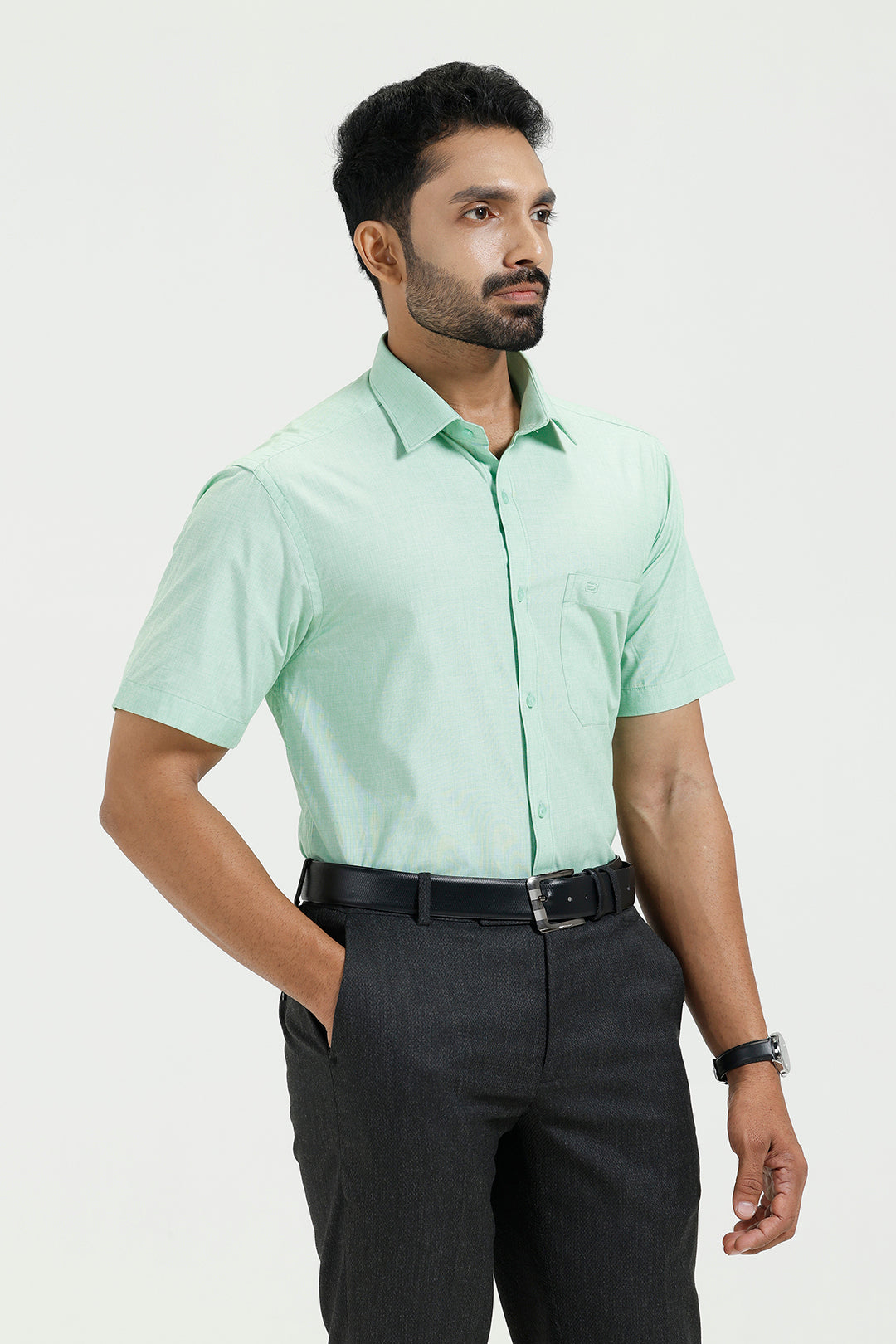 Classic mint green dress shirts for men online