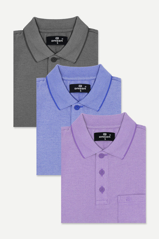 Golf Polo - Multicolor T-Shirts Pack Of 3 Combo For Men | Ariser