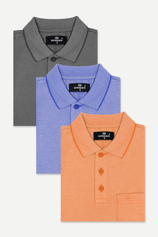 Golf Polo - Multicolor T-Shirts Pack Of 3 Combo For Men | Ariser
