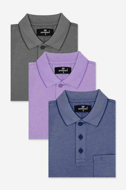 Golf Polo - Multicolor T-Shirts Pack Of 3 Combo For Men | Ariser