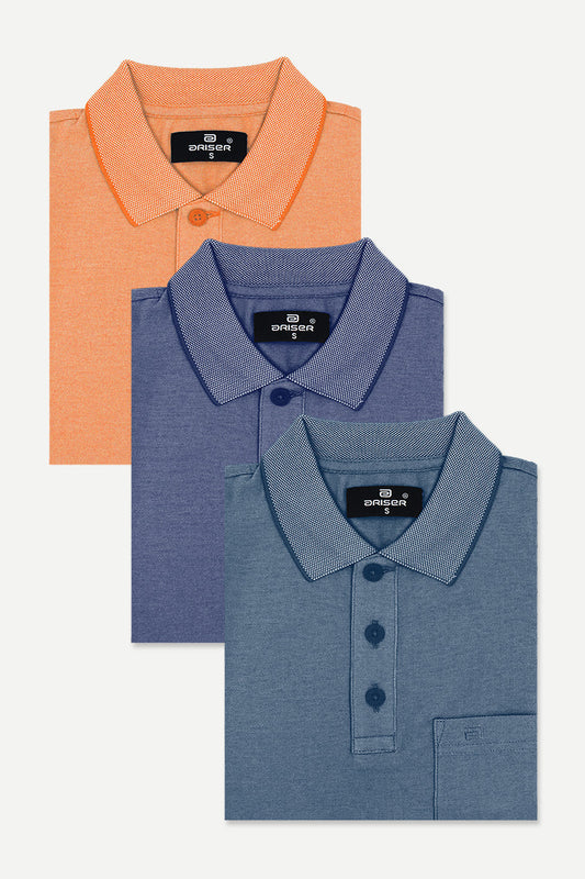 Golf Polo - Multicolor T-Shirts Pack Of 3 Combo For Men | Ariser