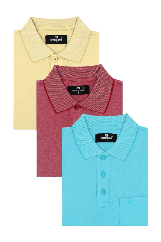 Golf Polo - Collar T-Shirts Pack Of 3 Combo For Men | Ariser