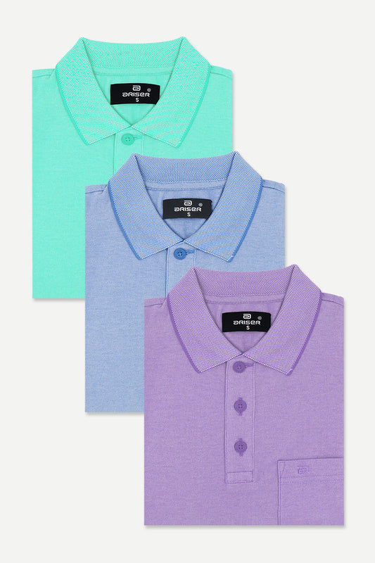 Golf Polo - Multicolor T-Shirts Pack Of 3 Combo For Men | Ariser