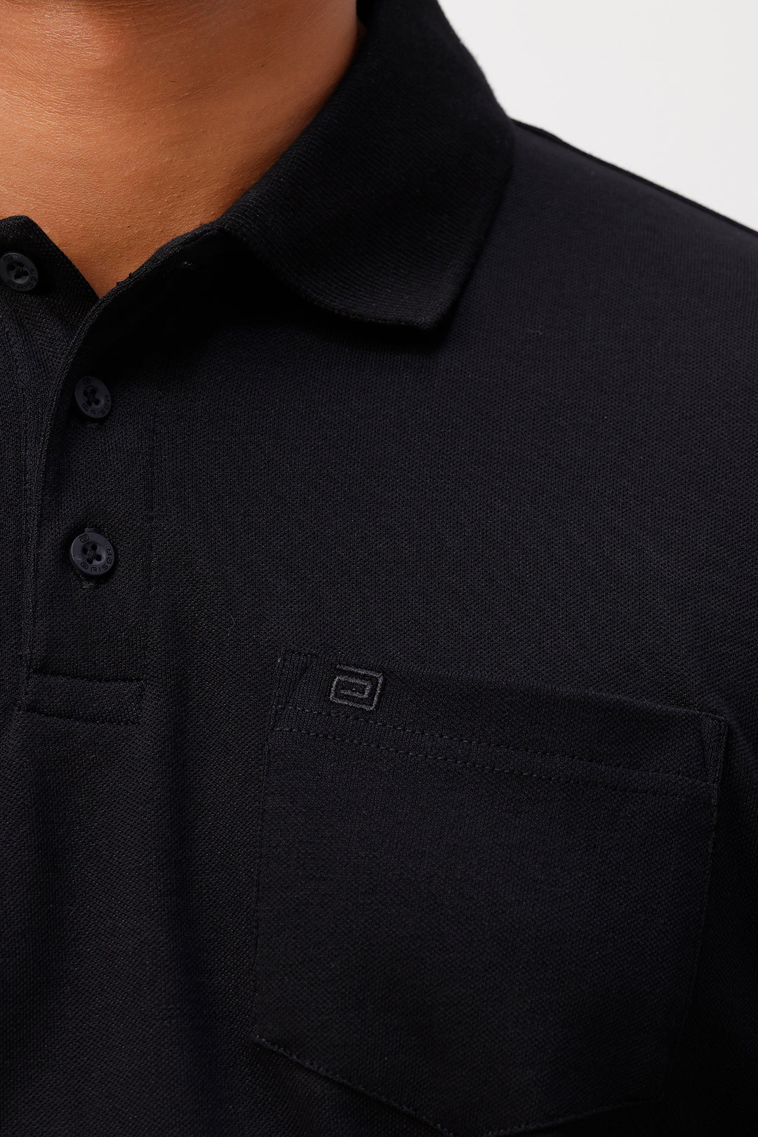 Deep Black Polo T-Shirt for Men