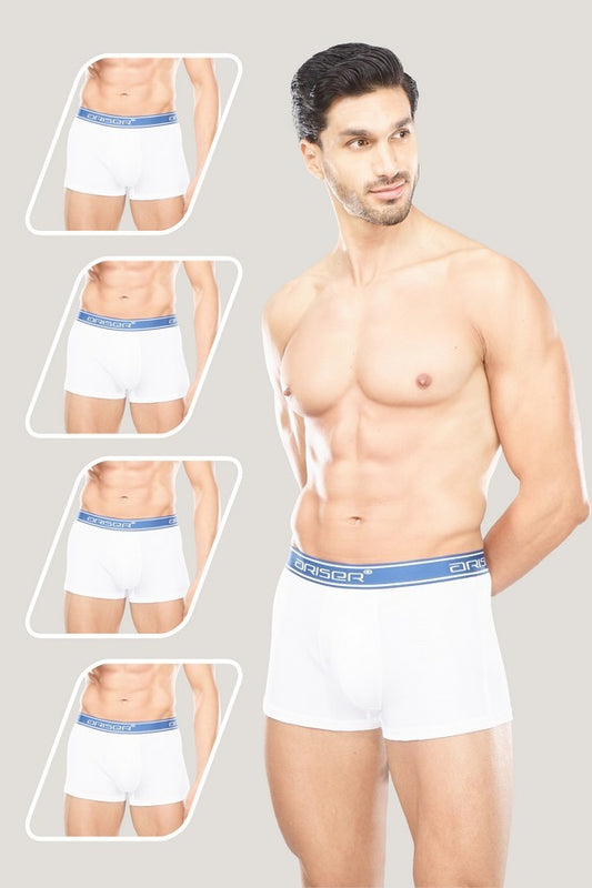 Mens cotton white trunks