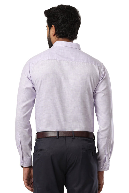 ARISER Cardiff Light Violet Color Solid Smart Fit Formal Shirt For Men - 1807