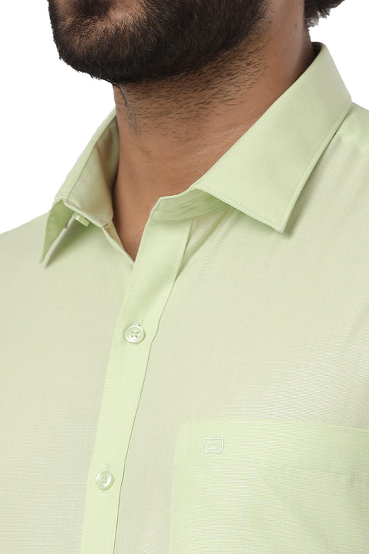 Super Soft - Pale Green Formal Shirts for Men | Ariser