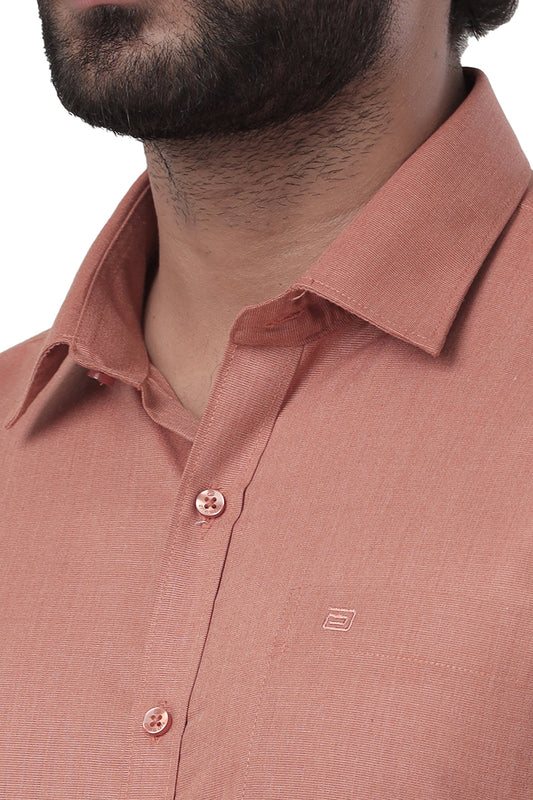 Super Soft - Yam Orange Formal Shirts for Men | Ariser