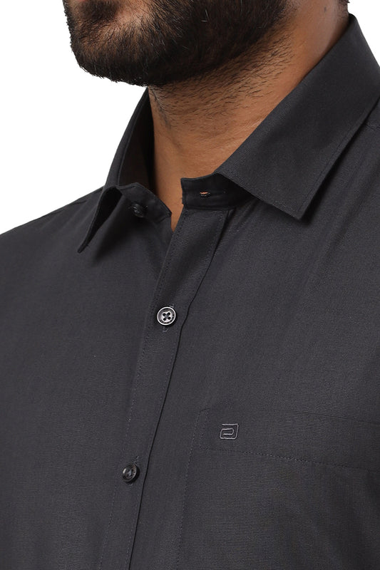 Super Soft - Gray Formal Shirts for Men | Ariser