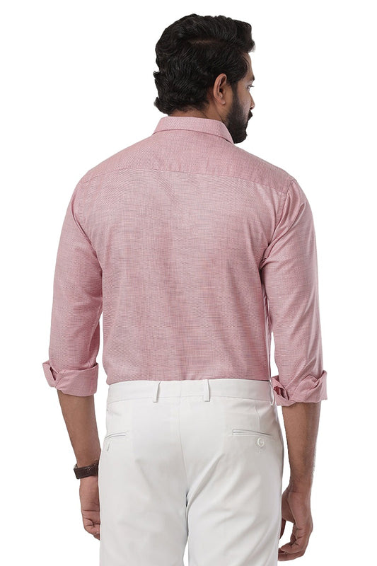 ARISER Cardiff Pale Pink Color Solid Smart Fit Formal Shirt For Men - 1808