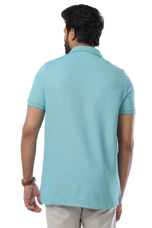 Golf Polo - Greenish Blue T-Shirts For Men | Ariser