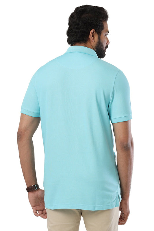 Golf Polo - Blue Turquoise T-Shirts For Men | Ariser