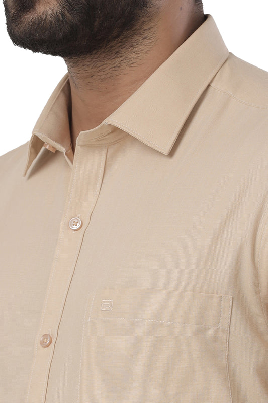 Super Soft - Tan Formal Shirts for Men | Ariser