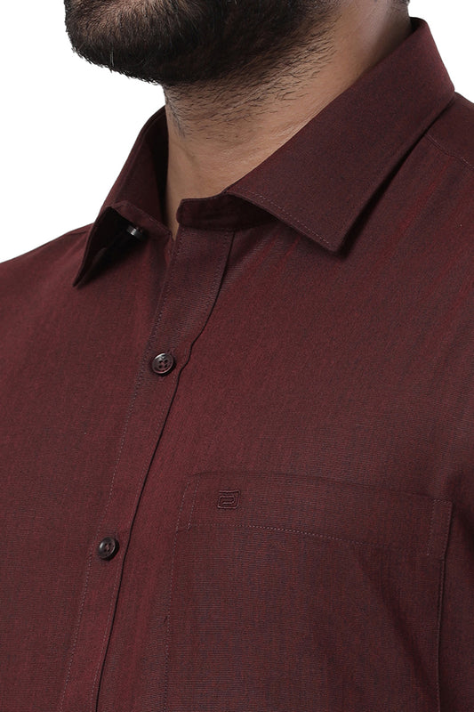 Super Soft - Blood Red Formal Shirts for Men | Ariser