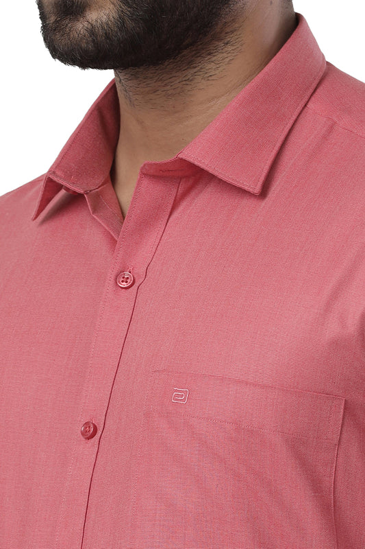 Super Soft -Ruby Red Formal Shirts for Men | Ariser