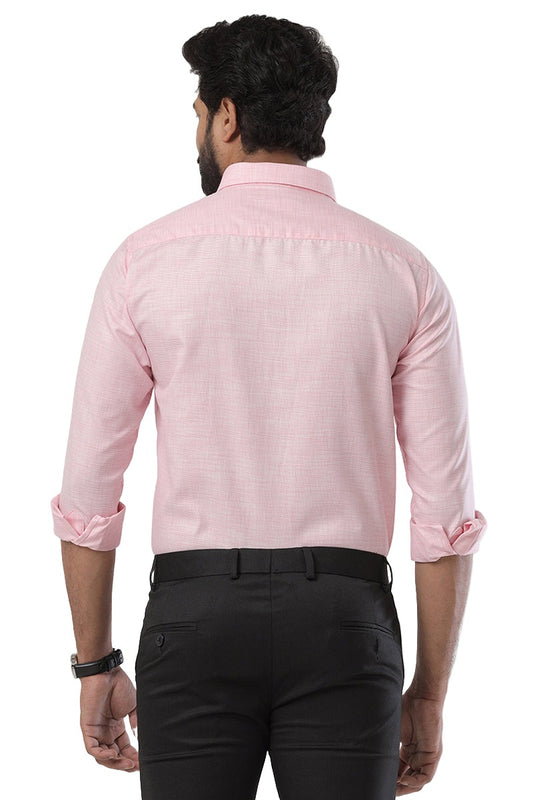 ARISER Cardiff Light Pink Color Solid Smart Fit Formal Shirt For Men - 1805