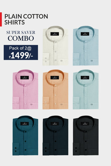 Pick Any 2 - Neo 100% Cotton Formal Shirts For Mens | Ariser
