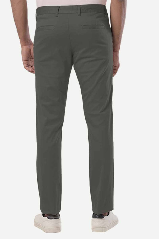 Basic Chino - Charcoal Olive Trouser For Men | Ariser