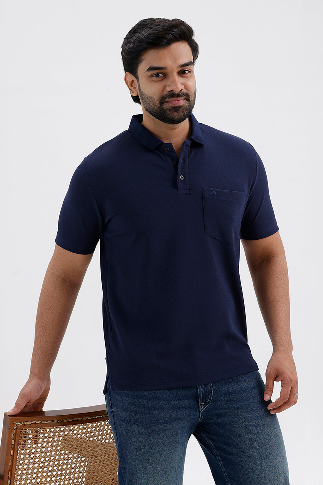 Cripe Polo Men's Midnight Navy Cotton T-Shirt