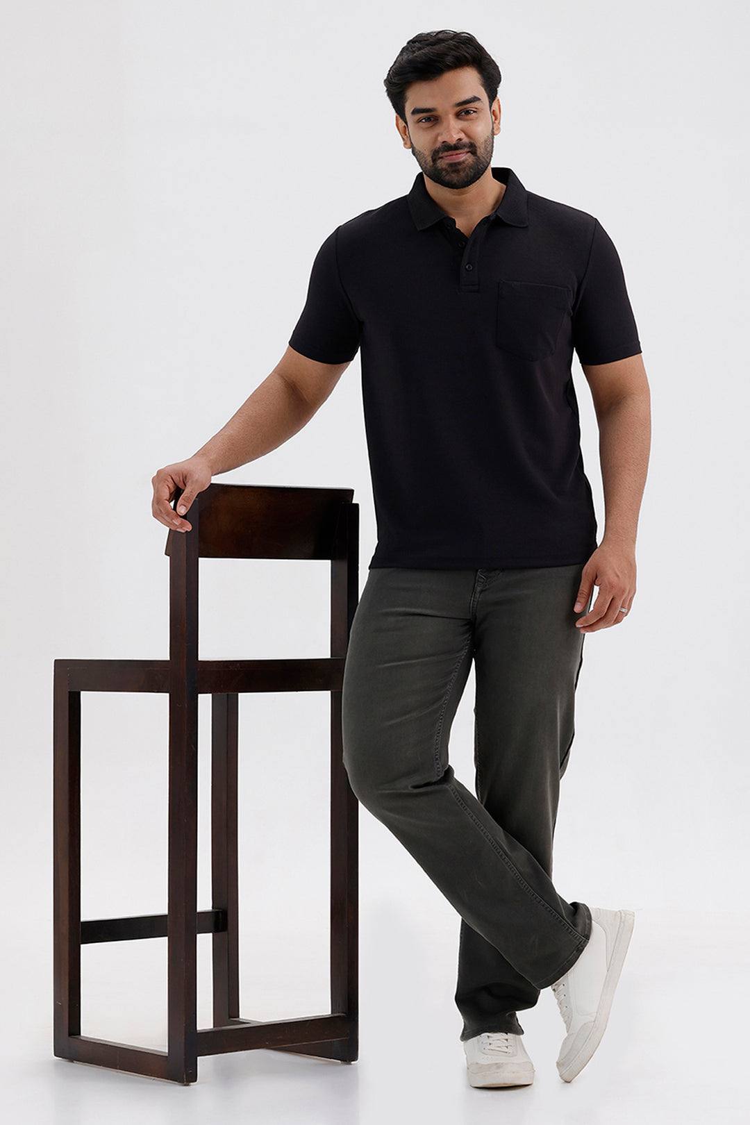 Cripe Polo Men's Black Cotton T-Shirt