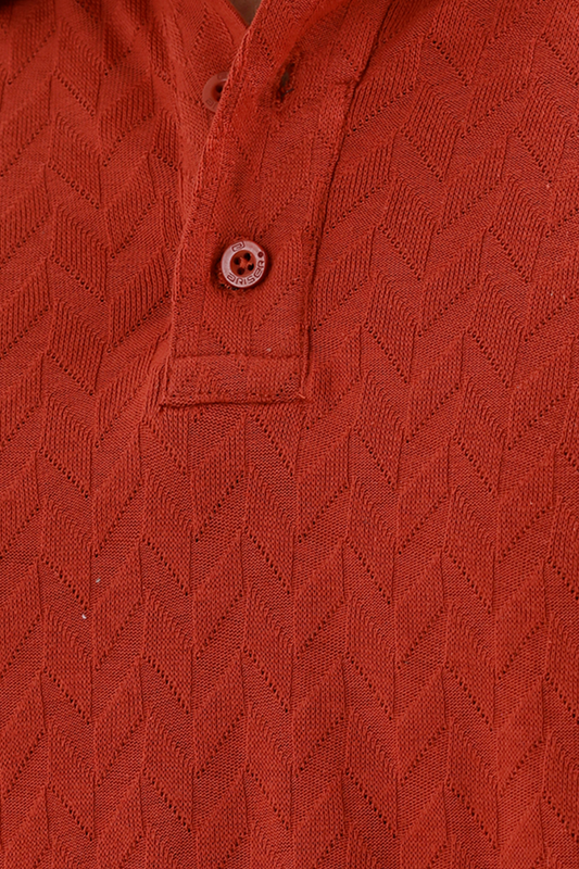 Clark Polo + Modern Chino - Garnet Ember T-Shirt With Beige Trouser Combo For Men | Ariser
