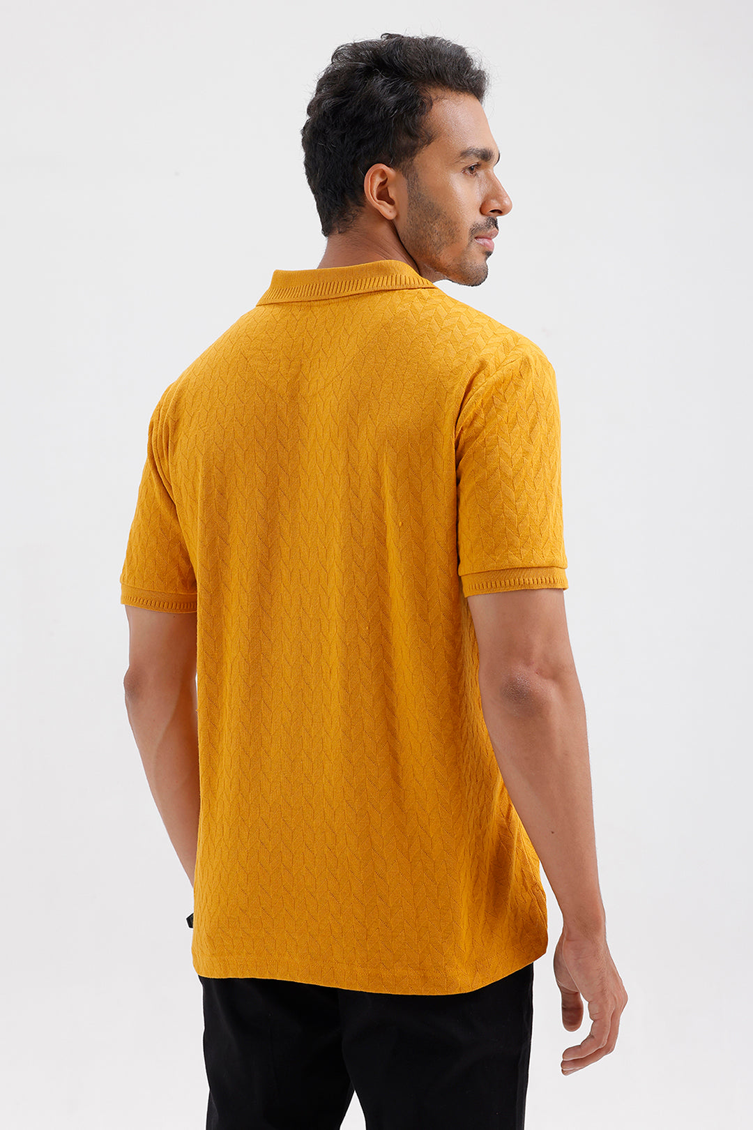 Fashion Polo Men's Vintage Mustard Cotton T-Shirt